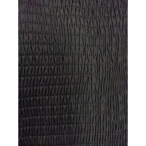 Black Sequin Halter Crop Top With Smocked Back & Adjustable Tie Closure. - Picture 5 of 7